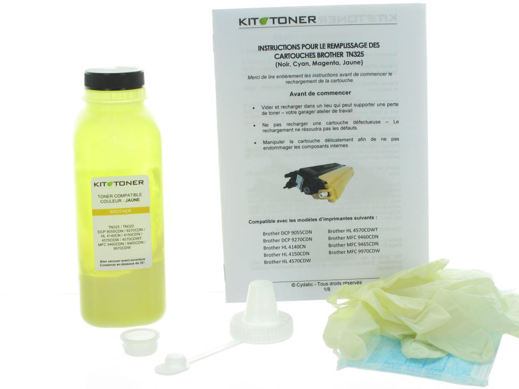 Brother DCP L8400CDN kit de recharge toner compatible jaune haute capacité
