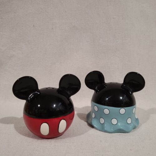 Mickey and Minnie Mouse Salt and Pepper Shakers - Disney - Zdjęcie 1 z 7
