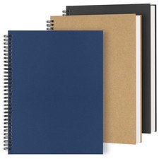 3 Pack Spiral Bound Notebook 8.5x11 Inch Lined Journal for Note Taking School