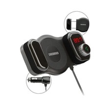 Bluetooth FM Transmitter Vent Phone Mount Wireless Audio Adapter with TF