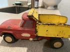 Vintage Tonka Pressed Steel Red & Yellow Dump Truck 9" Dump Truck