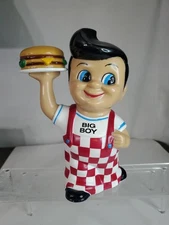 Bob’s Big Boy 1999 Classic Coin Piggy Bank 8” w/Original Stopper!