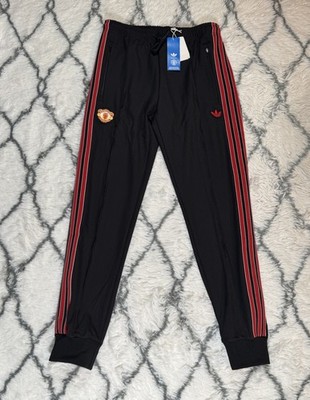 希少品 Adidas MANCHESTER UNITED Track Pant ADIDAS Manchester United Terrace Icons Track Pants Black Mens M