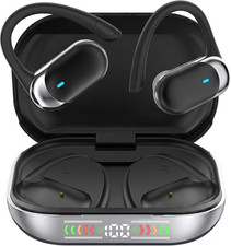 Open Ear Buds Bluetooth Headphones Stereo Sound Clear Calls Air-Conduction LED