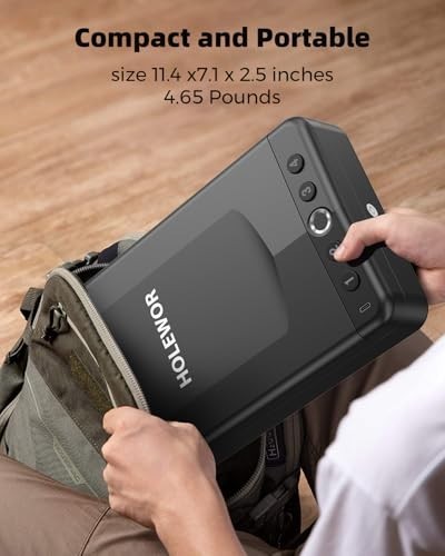 Cassaforte per Pistola Biometrica Portatile - Piccola Cassetta di Blocco per Pistola con Accesso Impronte Digitali, Tra - Foto 4 di 8