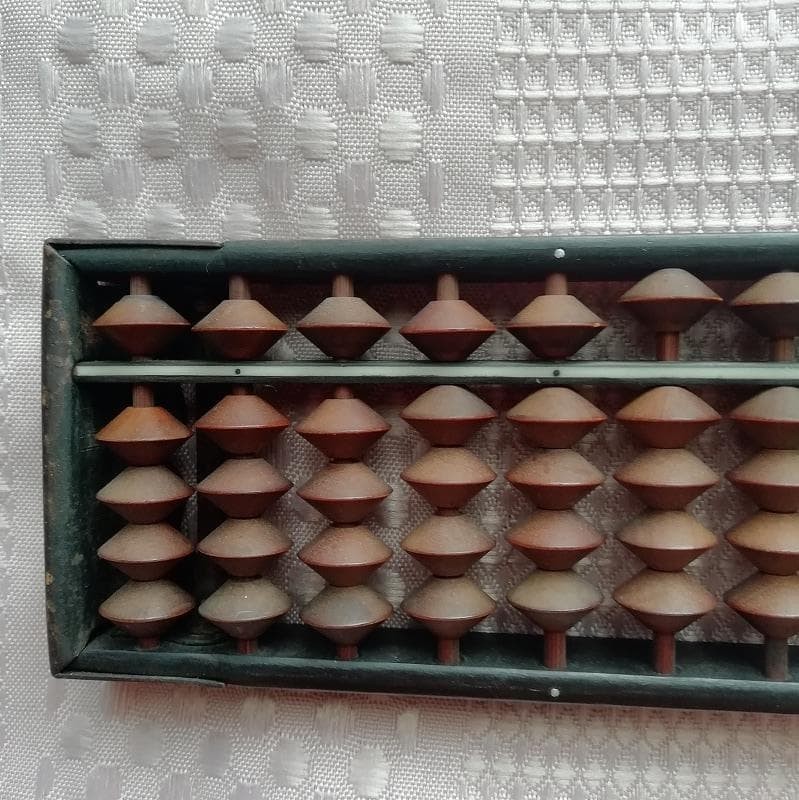 Japanese Wooden Soroban Abacus Solovan 27-Digit Period Item Home Stored ...