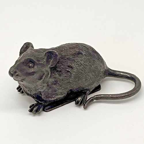 Antique Derby Silver Co Quadruple Plate Mouse Incomplete Toothpick Holder 2308