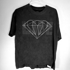 Diamond Supply Co Shirt Mens XL Faded Black Graphic Tee Made In USA Skateboard