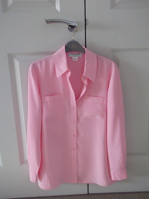 Jaeger Damen Polyester Bluse Shirt Top Hellrosa Gr. 8-34'' Brustumfang
