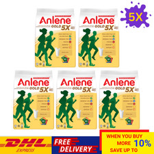 5 X Anlene Gold 5X Milk Powder 1kg Adult 45+ Years Old Or Older