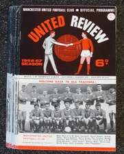 MANCHESTER UNITED 1966/1967 Season - Complete set of home football programmes