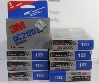DC2120 XIMAT QIC-80 Mini Data Cartridge 120MB Imation 3M Lot of 8 New Sealed