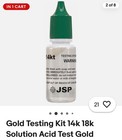 Gold Testing Kit 10k 14k 18k 22k Solutions Acids + Scratch Stone Test — photo 2