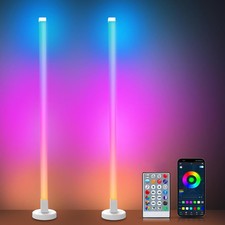 Corner Floor Lamp, 2 Pack RGB LED Corner Lamp with Smart App and Remote Contr...