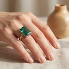 Stupendous Teal Green Tourmaline 24.10Ct 925 Sterling Silver Rose Gold Rings