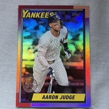 2025 Topps Update Series Aaron Judge 1990 35th Rainbow Foil New York Yankees 