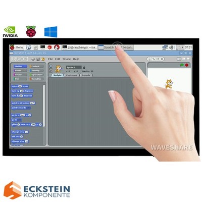 WaveShare 10,1'' 1024×600  Kapazitiver Touch Screen LCD (E) HDMI  für RPI, PC