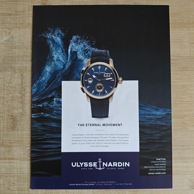 Ulysse Nardin 2016 Vintage Adv Ads Werbung Anzeige Reklame yellowed_vintageads