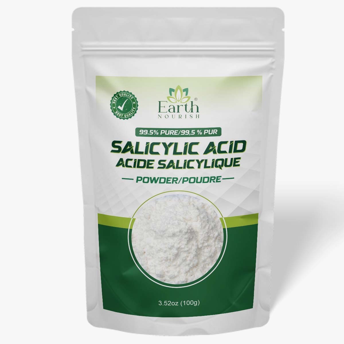 Earth Nourish Ácido Salicílico en Polvo - 104ml/100g [Pack 1 - Pack 4]