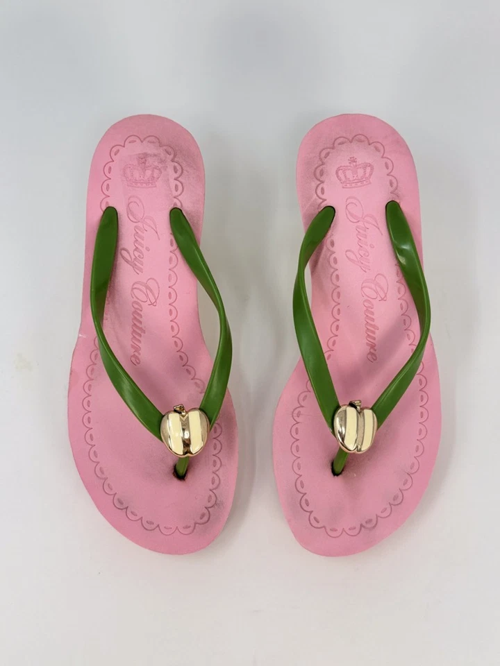Sandalias Juicy Couture Matchpoint para mujer rosa cuña chanclas sin cordones EE. UU. 5 M Foto 3 de 4