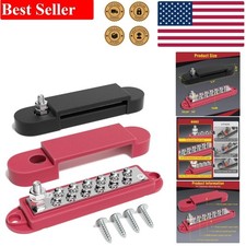 48V Power Distribution Block - 150A Bus Bar with 12 Terminals for Marine Use