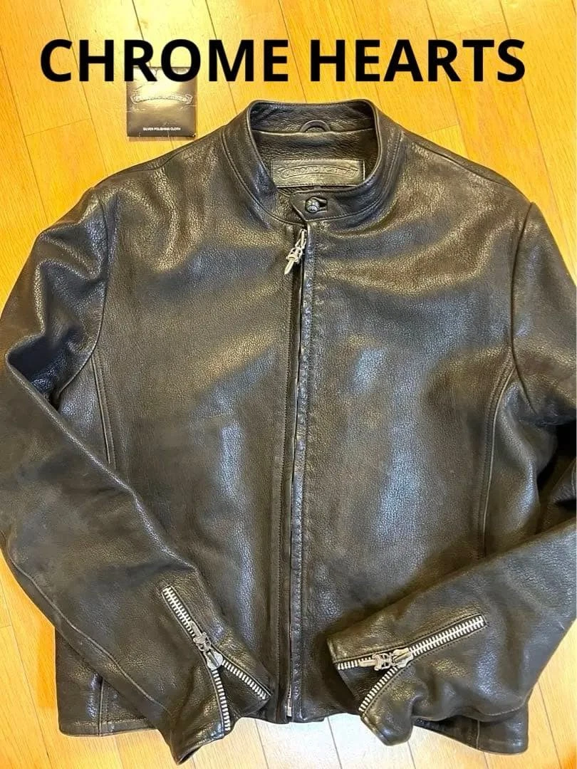 Chrome Hearts Leather Jacket S Racing Good Condition