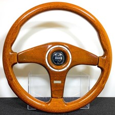 MOMO CLASSE Wood Steering Wheel 36cm 1995 w/ Horn Button Classic Elegant Vintage