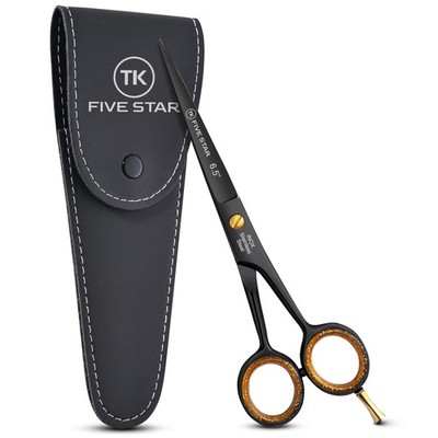 TK FIVE STAR Midnight Premium 6,5'' extra scharfe Friseurschere Titan Schwarz 