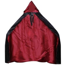 Renaissance Velvet Cloak Cape Reversible Satin Lined 50-75 Inch Adult Cosplay