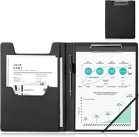 Klemmbrett A4 Portfolio Mappe Dokumentenhalter Notizblock Organizer BüRo Schwarz