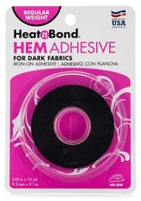 Hem Iron-On Adhesive, Regular Weight, Black