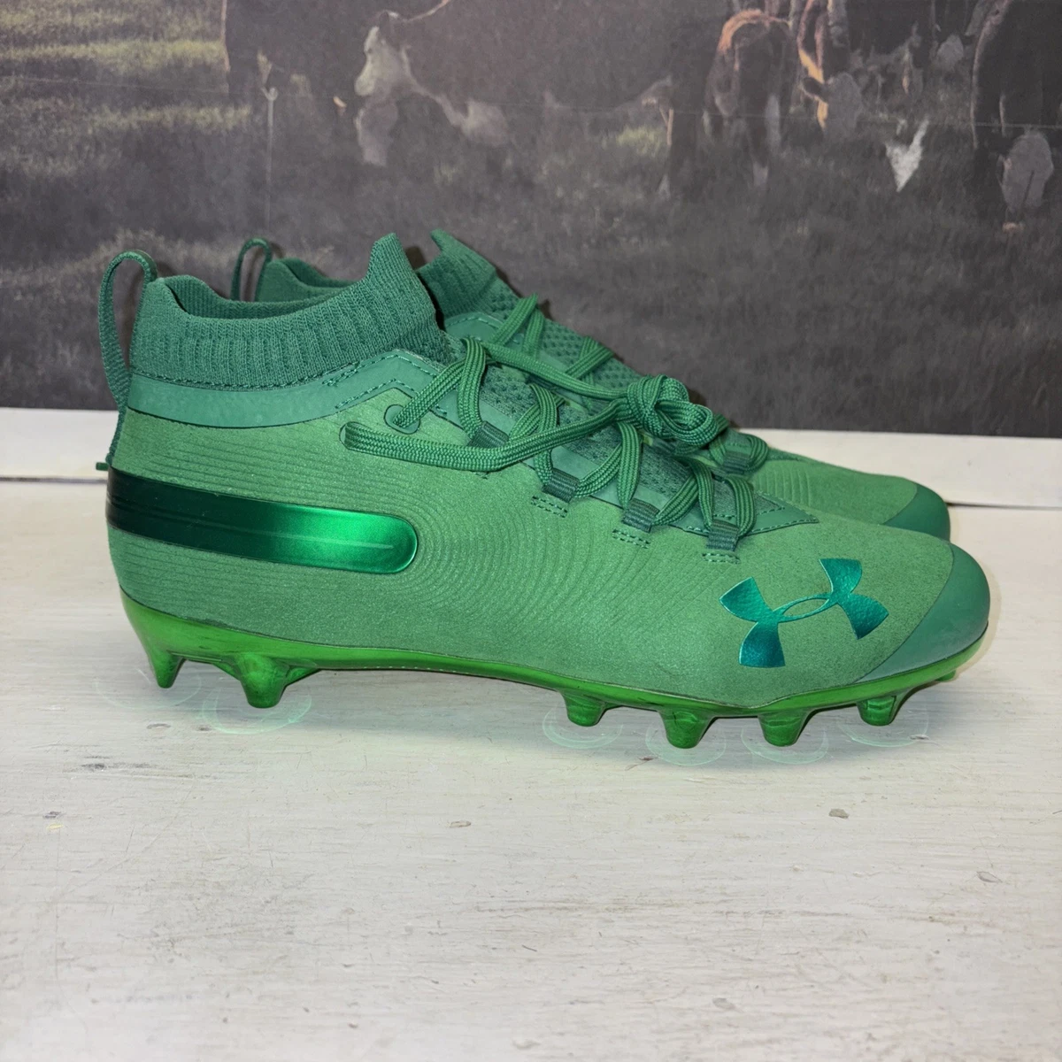 Under armour Green 9 US Football Shoes & Cleats for Men for 