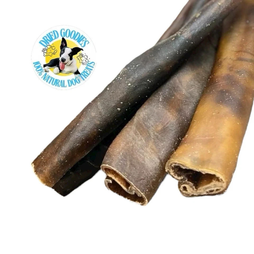 2 x große Kamelfellrollen 30 cm - natürliche Bio Handarbeit Hunde Kau Leckerli