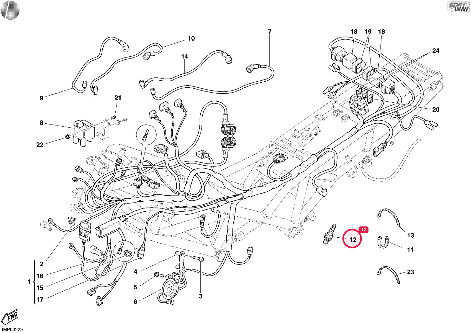 Ducati - 67090161B - Spark Plug Champion Rg4hc