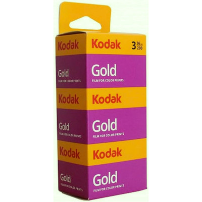 Kodak Gold 200 35mm Color Print Film 3 Pack 108 Exp Fresh ISO 200 C-41 Sealed
