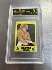 1986 MONTY GUM HAND CUT WRESTLING CARD #47 KERRY VON ERICH ALL STARS GRADING 9NM