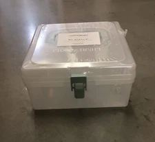 CTMH Mini Cling Stamp Set Storage Box  7” X 3.5” X 7” W/Latch & Handle