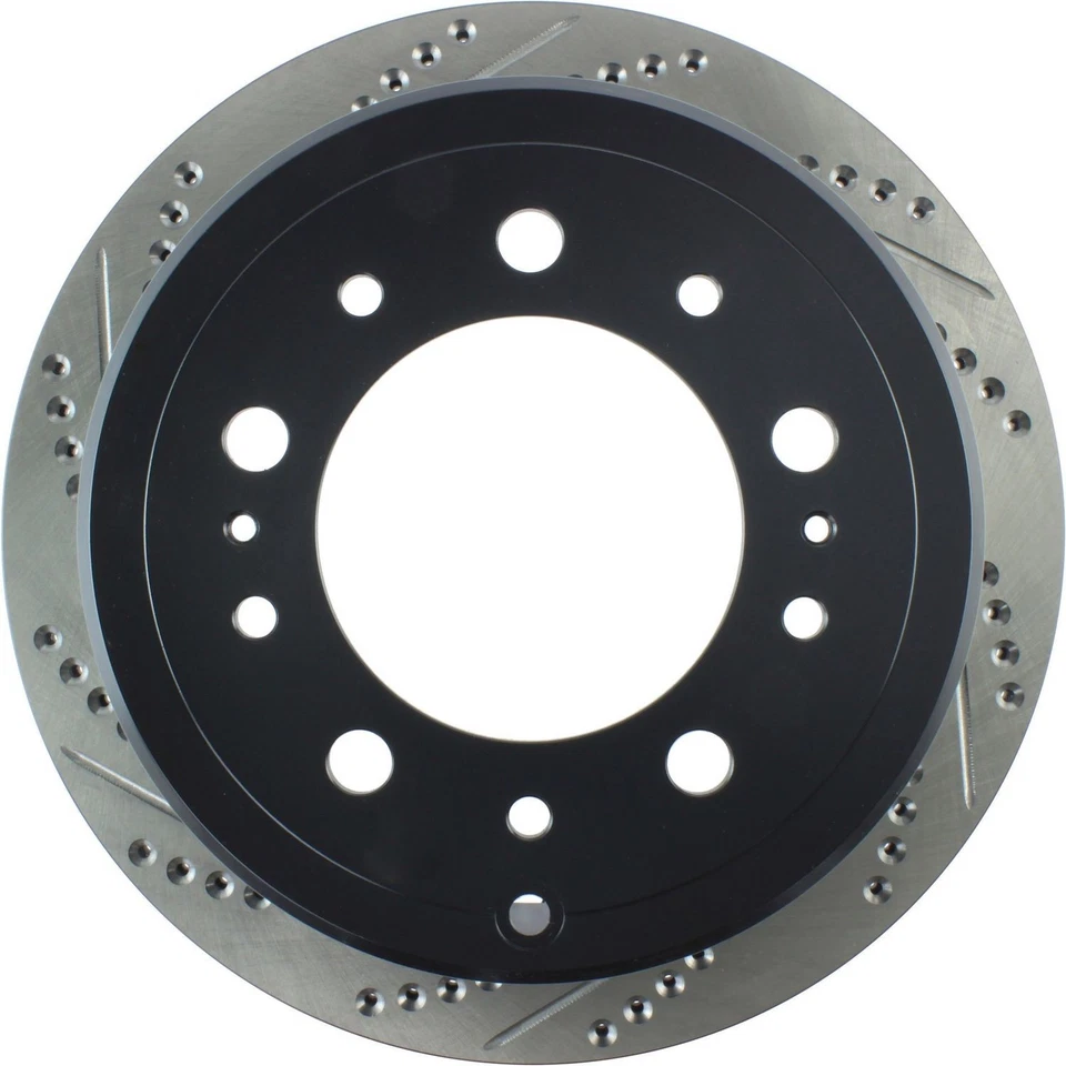 Rotor de freno de disco StopTech 127.44087R Sport perforado en cruz y ranurado para LX470 Foto 3 de 4