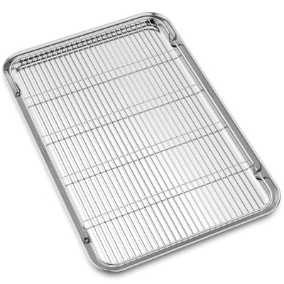 Large Set Baking Sheet and Cooling Rack Set, 24L x 16W x 1H inch Professional...