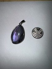 Flashy Labradorite Pendant With High Quality Blue Purple Flash Mixed Metal