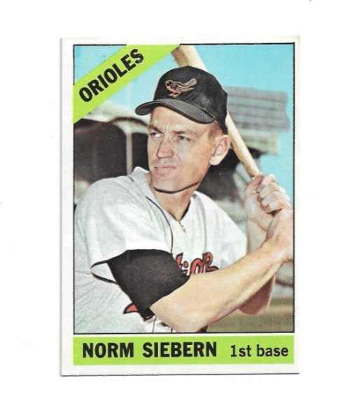 1966 Topps #14 Norm Siebern, Baltimore Orioles