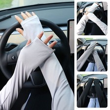 Mesh Thin Lengthening Loose Driving Sunshade Elbow Gloves Mens Ice Arm Sleeves  
