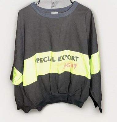 VTG Special Export Light Sweatshirt Adult M Black Neon 80s Surf Style Diport USA