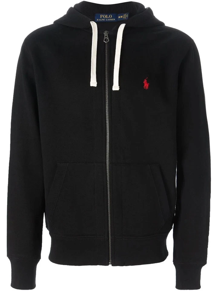 NEU RALPH LAUREN Herren Hoodie Kapuzen Jacke mit Zipper schwarz & navy - Bild 2 von 2