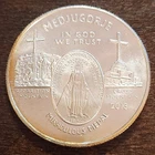 2013 MEDJUGORJE MIRACULOUS MEDAL MARY QUEEN OF PEACE 1 OZ .999 FINE SILVER ROUND