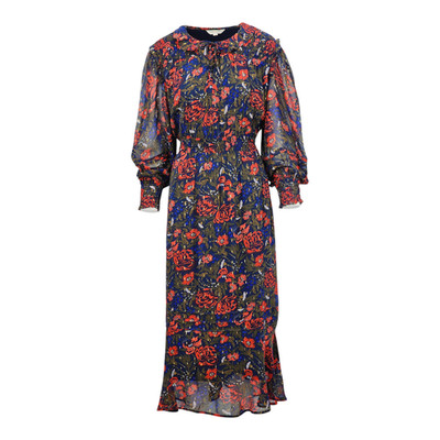 Per Una Midaxi-Tailliertes Kleid mit Blumenmuster und Metallic-Details Damen Ladies