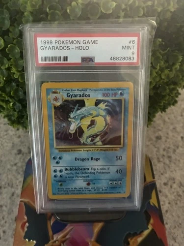 1999 Gyarados Holo PSA 9 Base Set #6/102 Game Rare Pokemon Card Unlimited Mint
