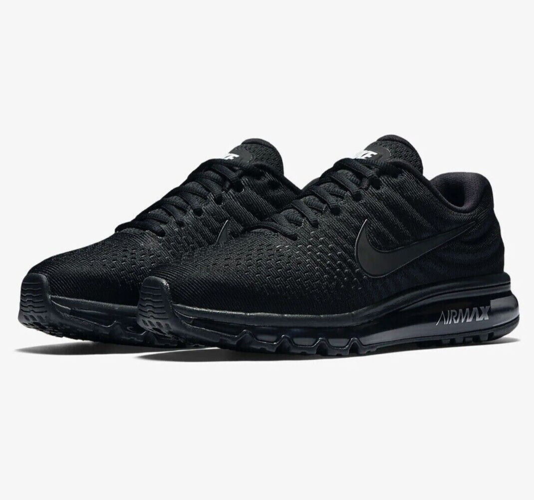 Nike Air Max 2017 Triple Black Casual Shoes Mens Sizes US 8