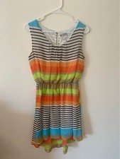 Bright multi-colored summer sleeveless dress by Papillion