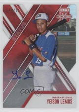 2017 Panini Elite Extra Edition Status Red Die-Cut 10/35 Yeison Lemos Auto 11pj
